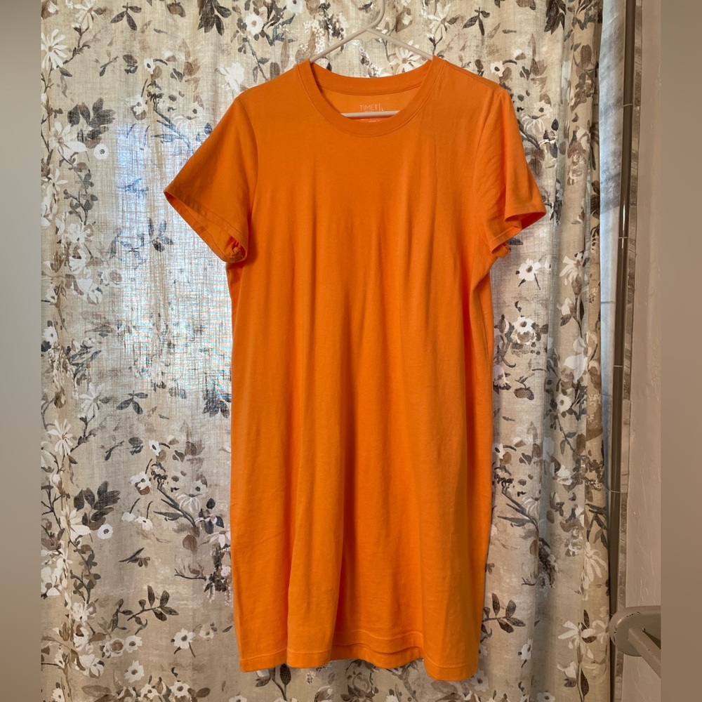 Orange Tee Shirt Dress